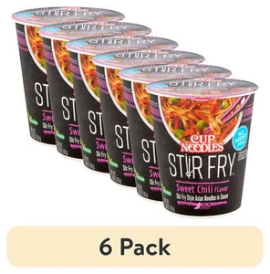 (6 pack) Nissin Foods Cup Noodles Stir Fry Ramen Noodles, Sweet Chili Flavor - Picture 1 of 12