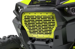 Custom Steel Grille fits Polaris RZR Turbo 1000 XP 17-18 ATV Lime Squeeze BRICKS - Picture 1 of 3