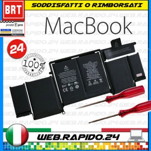 BATTERIA PER APPLE MACBOOK PRO 13" RETINA 2013-14 A1493 A1502 A1582 2013-15 - Photo 1/1