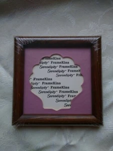 Serendipity framekins 4" Square Solid Wood Picture Frame Brown Wood Grain NIP - Picture 1 of 12