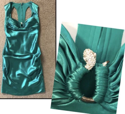 Hailey Logan Adrianna Papell Chic Dress Sz 5/6🌟Gorgeous Snake Rhinestones - Imagem 1 de 4