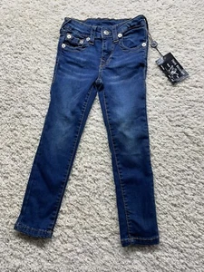 True Religion Halle Mid rise Super Skinny Kids Denim Jeans Size 5 New With Tags - Picture 1 of 11