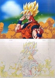 Dragon Ball Z Son Goku Cel Art Sheet Akira Toriyama Charakterware 22 - Bild 1 von 1