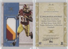 2015 Topps Definitive Collection Blue /25 Matt Jones Rookie Jumbo Patch RC