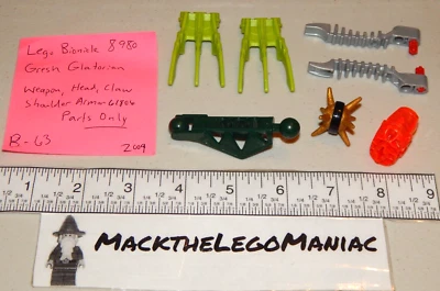 Lego Bionicle 8980 Gresh Glatorian Arma Cabeza Garra Hombro Armadura Solo Piezas Foto 1 de 3