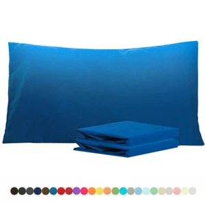 Paquete de 2 fundas de almohada de fácil cuidado lavables a máquina tamaño estándar King CK - Imagen 1 de 90