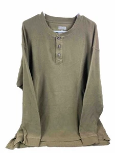 Duluth Trading Polo Herren Gr. 2XL Henley Langarm olivgrün Hemd 1/4 Knopf - Bild 1 von 5
