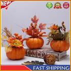 Halloween Pumpkin Decoration Foam with Maple Leaves Berry Table Centerpieces
