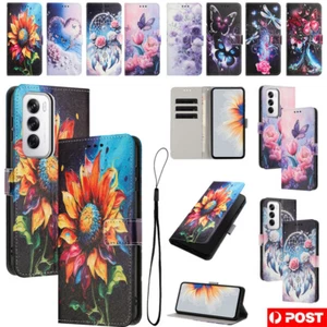 For OPPO Reno 13 12 11 F Pro A80 A79 A60 Wallet Case Pattern Leather Flip Cover - Picture 1 of 34