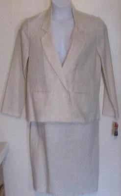 New Nwt vtg La Bene juniors 11 12 beige jacket blazer pencil skirt Suit set j147 - Image 1 of 4