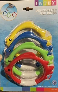 Intex Tauchen Schwimmbad Spielen Unterwasser Fisch Ringe Stöcke (8er Pack) - Bild 1 von 3
