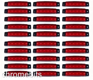 100 X 24V SMD 6 LED Rosso Luci di Posizione Laterali Camion Rimorchio Cabina Bus - Imagen 1 de 1