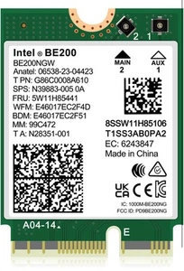 WiFi 7 Intel BE200NGW M.2 NGFF WiFi Card Tri Band 802.11be BT5.4 Network Adapter - Photo 1/4