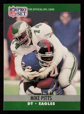 Mike Pitts 1990 Pro Set #611 Philadelphia Eagles - Image 1 of 2