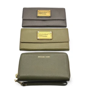 Juego de 3 carteras largas de cuero de diseñador Marc Jacobs Michael Kors - Imagen 1 de 24