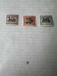 BELGIUM 1918 35c to 50c MNH Red Cross Charity Scott B41-43 Stamps Mint No Hinge - Picture 1 of 6