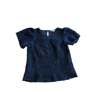 Kate & Malloy Black Lace Puff Sleeve Blouse - Women's Size S - Picture 1 of 2