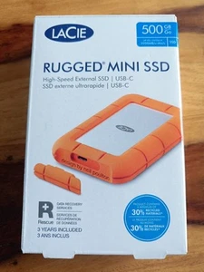 LaCie 500GB SSD Rugged Mini Externes USB-C Laufwerk Apple Mac PC - Bild 1 von 4