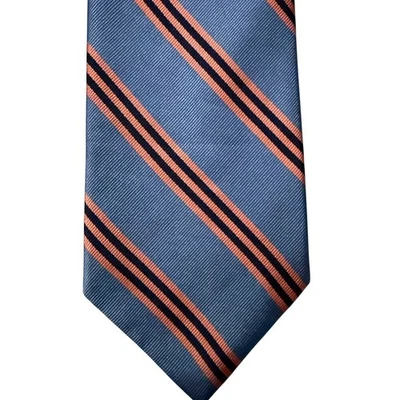 "Corbata Brooks Brothers Makers XL 100 % seda rayas rosa y azul marino 64"" x 3,75""" Foto 1 de 4