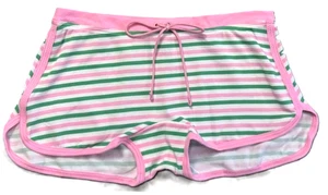 Victoria's Secret Boyshort-Höschen pink Baumwolle Schlafsaal weiß pink grün gestreift NEU - Bild 1 von 2