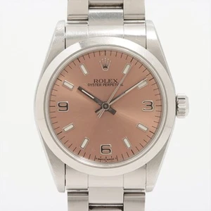 Rolex Oyster Perpetual 67480 SS AT Pink-Face 3 Extra Links Cut off the model num - Picture 1 of 9