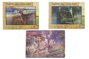 40012 - CUTTING BOARD (3) ASSORTED DEER - Picture 1 of 5