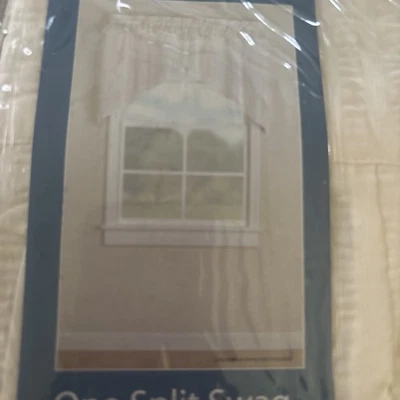 MAINSTAYS HOME Emily One Split Swag White [60" W × 32" L] New - Image 1 of 4