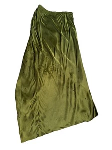 Rabens Saloner Morgan Olive Green Splatter Print Maxi Skirt. M - Picture 1 of 5