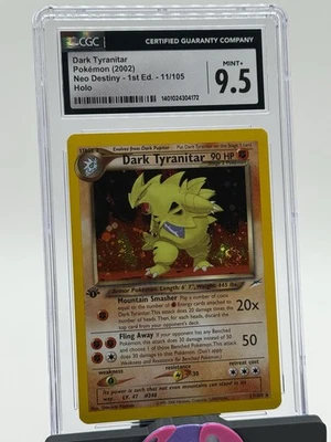 Dark Tyranitar 1st Ed Neo Destiny Holo SWIRL 11/105 CGC 9.5 - Image 1 of 2