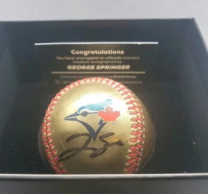 George Springer Autographed Baseball MLB Fanatics Authentic - Picture 1 of 4