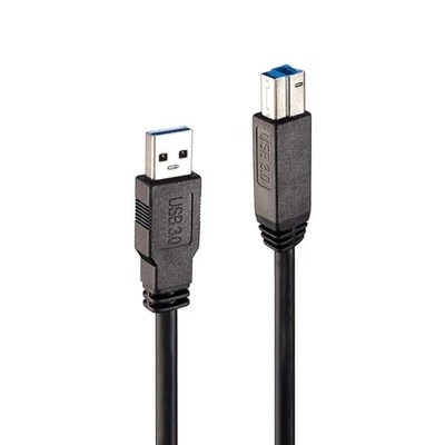 USB A zu USB-B-Kabel LINDY 43098 10 m Schwarz - Bild 1 von 2