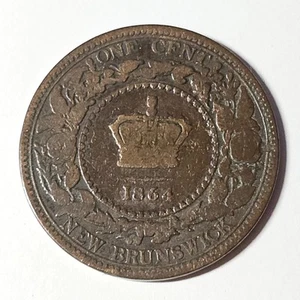 1864 - PEQUEÑO 6 - Nuevo Brunswick 1 centavo centavo grande - COMBINAR para ahorrar - NB-012 - Imagen 1 de 5