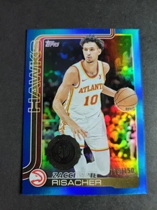 Zaccharie Risacher 2025-26 Topps Basketball Blue Rainbow /150 - Picture 1 of 2
