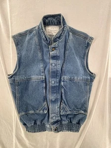 GAP HERREN VINTAGE 90ER HERGESTELLT IN DEN USA DENIM DRUCKKNOPFVERSCHLUSS STRETCH TAILLE WESTE Medium - Bild 1 von 7