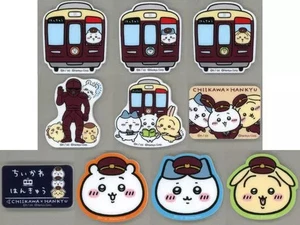 Chiikawa Hankyu Train Trading Acrylic Magnet Set 10pcs Takarazuka Kobe Kyoto - Picture 1 of 2