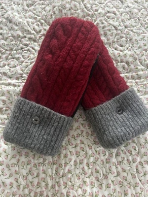 Mitones de suéter de lana reciclados forrados de lana envío gratuito Foto 1 de 4