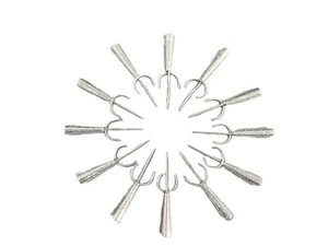 Vintage Taxco Mexico 6 Pairs Sterling Silver Corn Cob Trident Skewers / Holders - Picture 1 of 5