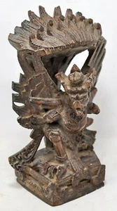 Antique Wooden Indonesian Demon Garuda Figurine Original Old Fine Hand Carved - Picture 1 of 8
