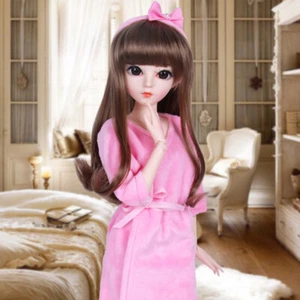 1/3 BJD Clothes for SD Dollfie Doll Pink Pajamas & Bow Headwear DZ AOD DIKA Cute - Picture 1 of 2