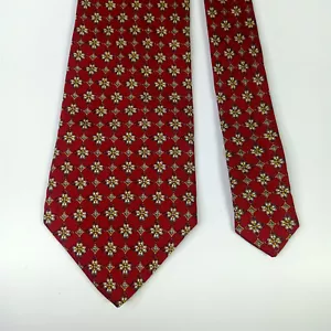Nina Ricci Men's Silk Tie Red Floral Design Made in France - Picture 1 of 9