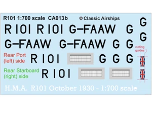 R101 1:700 scale CA013b DECALS - Picture 1 of 1