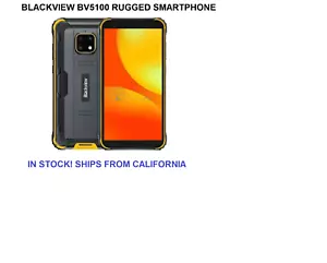 BRAND NEW! UNLOCKED BLACKVIEW (YELLOW) BV5100 RUGGED SMARTPHONE 4G RAM, 64GB ROM - Picture 1 of 3