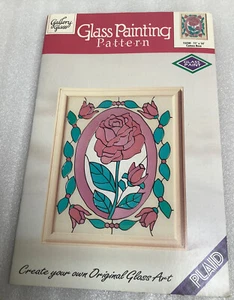 Plaid Gallery Glass Painting Pattern #15230 Cameo Rose 11 x 14” - Picture 1 of 2