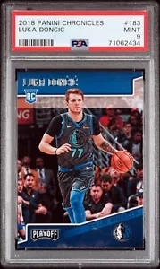 Tarjeta de novato radiocontrol Luka Doncic 2018 Panini Chronicles Playoff #183 PSA 9 como nueva - Imagen 1 de 2