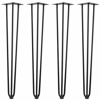 Tischbeine Hairpin Legs 4x Tischkufen Haarnadelbeine Stahl Metall Tischgestell - Bild 1 von 4