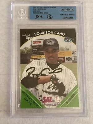 ROBINSON CANO N.Y. YANKEES SIGNED AUTOGRAPHED 2002 MINOR MultAd Minor Lg Card - Image 1 of 2