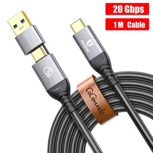2 in 1 USB 3.2 Gen 2x2 Charger Cable USB A/C to USB-C Type-C Fast Charging 3.3ft - Picture 1 of 9