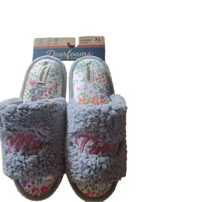 Chinelos femininos DEARFOAMS XL (11-12) ME TIME aconchegante conforto espuma com memória corrediça NOVO - Imagem 1 de 3