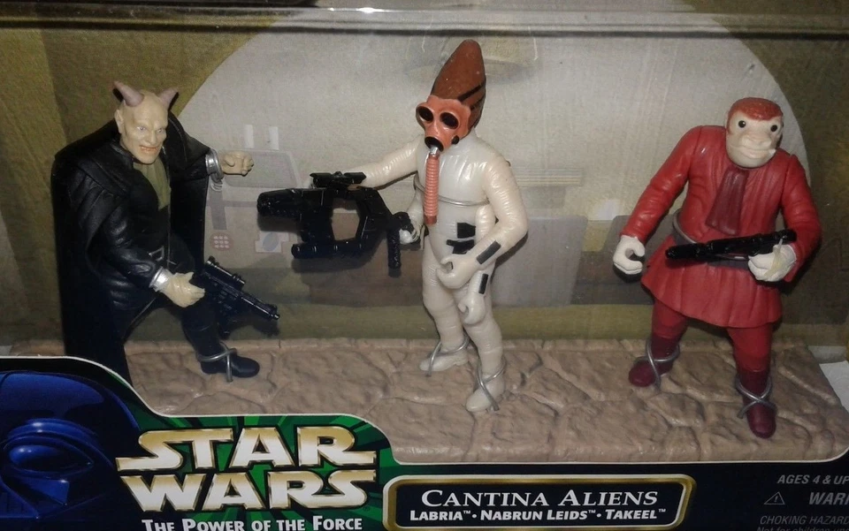 Star Wars Cantina Aliens set with Labria, Nabrun Leids & Takeel, POTF - Image 1 of 4