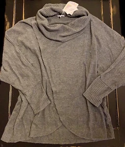 NWT L LuLaRoe SOLID GRAY Kristen COWL NECK PULLOVER Sweater 14-18 SOFT & COZY! - Picture 1 of 5
